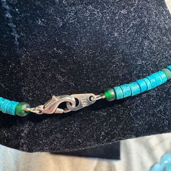 Turquoise Butterfly Beaded Necklace - Picture 3 of 3